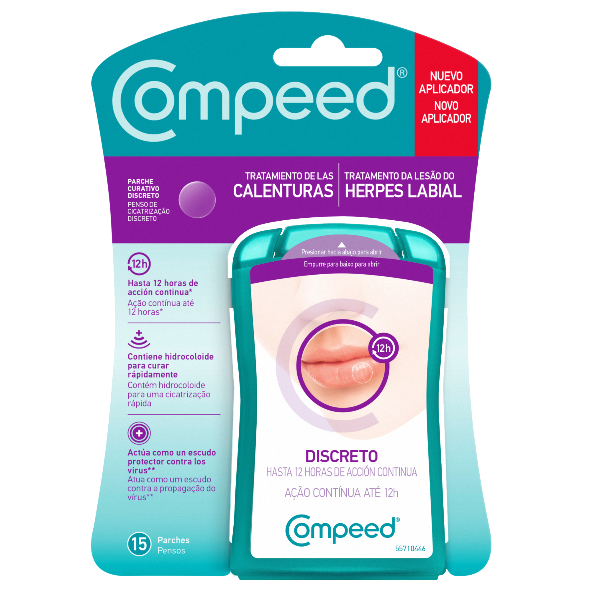 232357 - COMPEED PARCHE CALENTURAS HERPES APLICADOR 15 UDS