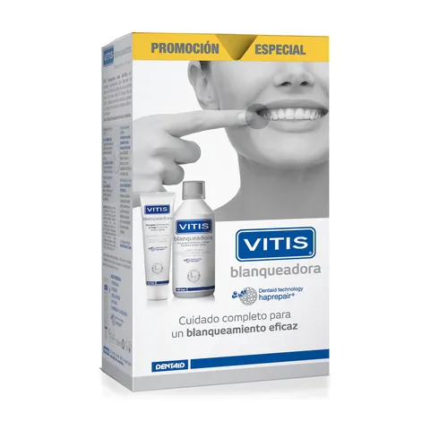 Vitis Blanqueadora Pack Pasta 100 ml + Colutorio 500 ml