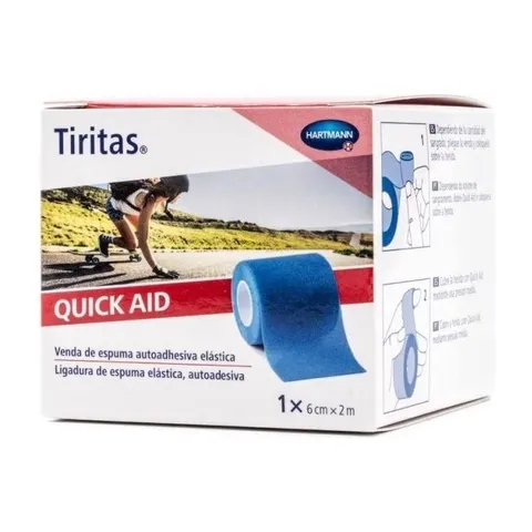 Tiritas Quick Aid 6cmx2m blue 1 ud