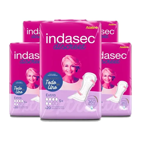 Indasbox Indasec Discreet Extra B20 6 bolsas de 20 compresas