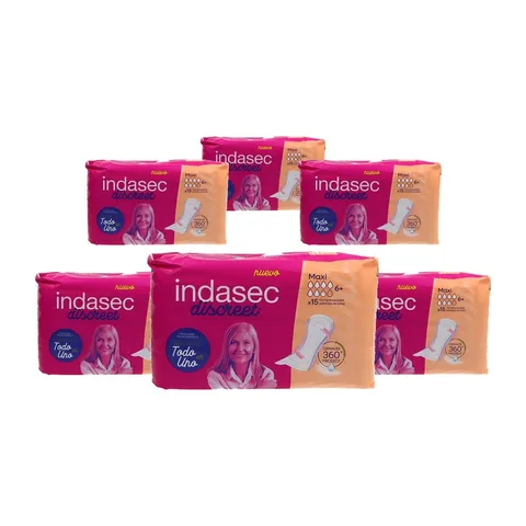 Indasbox Indasec Discreet Maxi B15 6 bolsas de 15 compresas